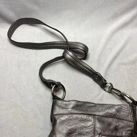 B. Makowsky Silver Shoulder Bag with Silver hardware - Picture 5 of 8